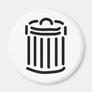 Imã Símbolo Black Trash Can