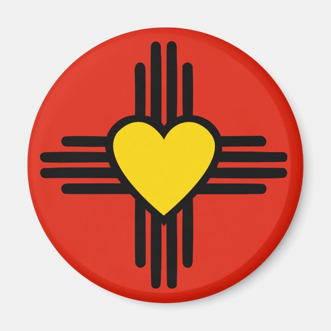 Imã Símbolo cardíaco Zia (Frente)