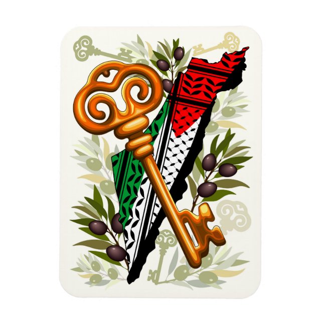 Ímã Símbolo chave palestino do direito de retorno (Vertical)