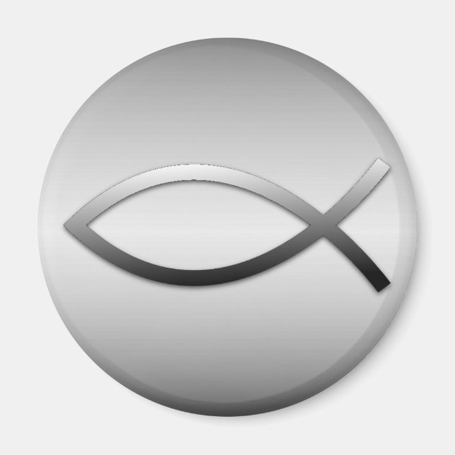 Imã Símbolo Cristão de Peixes de Jesus (Frente)