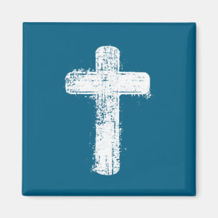 Imã Símbolo Cristão Minimalista de Fé Cruz Simples