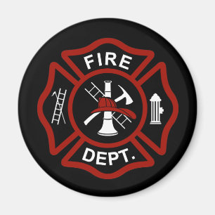 Imã Símbolo Cruz Maltês Negro em Fundo Negro