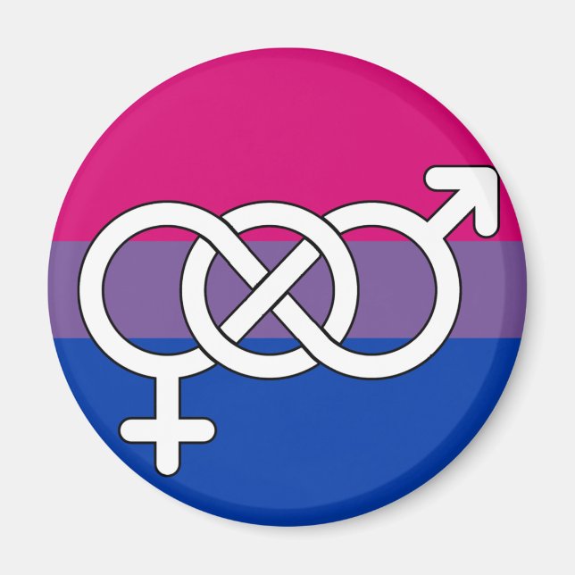 Imã Símbolo da Bandeira do Orgulho Bissexual (Frente)