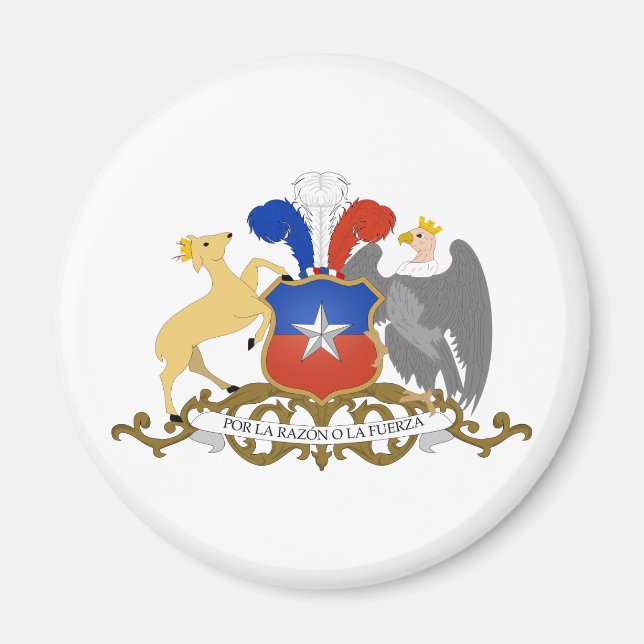 Imã Símbolo da Herálseca do Casaco Oficial do Chile (Frente)