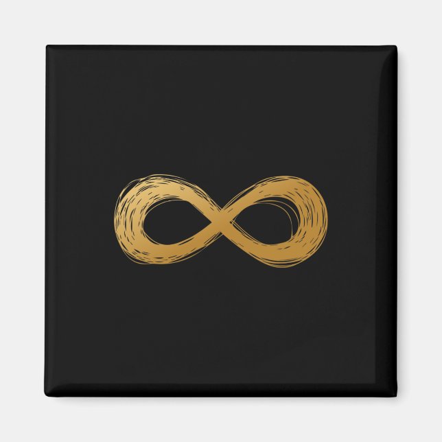 Imã Símbolo da Neurodiversidade do ouro Infinity - Aut (Frente)