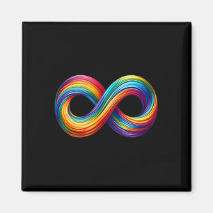 Imã Símbolo de Arco-íris do Sinal de Infinito da Neuro