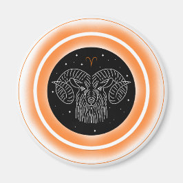 Imã Símbolo de Áries – Emblema de Astrologia Minimalis