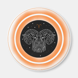 Imã Símbolo de Áries – Emblema de Astrologia Minimalis