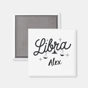 Imã Símbolo de Arte Zodiaca Personalizado por Libra