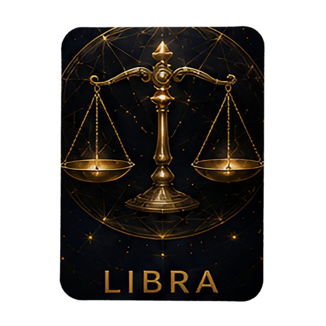 Ímã Símbolo de Astrologia Celestial Libra Zodíaco Esca (Vertical)