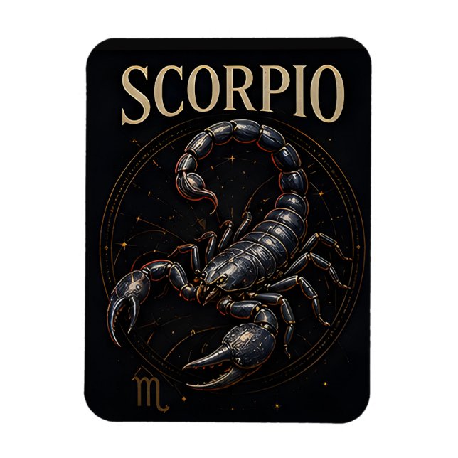 Ímã Símbolo de Ástrologia Celestial Zodíaco Escorpião  (Vertical)