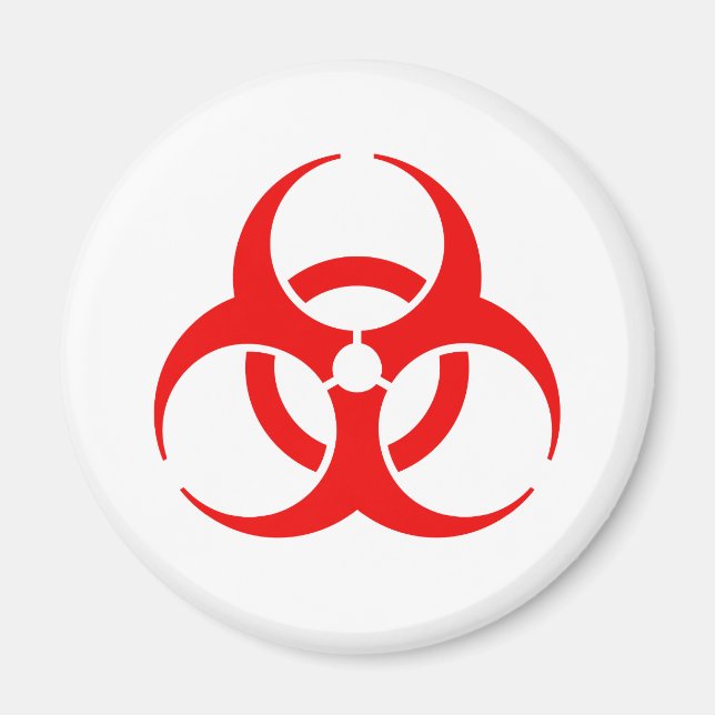 Imã Símbolo de Biohazard Vermelho (Frente)