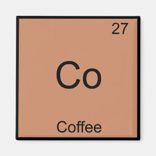 Imã Símbolo de Elemento de Química do Café Funny