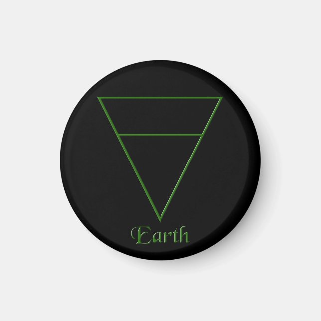 Imã Símbolo de Elemento Terrestre Pagan Falln (Frente)