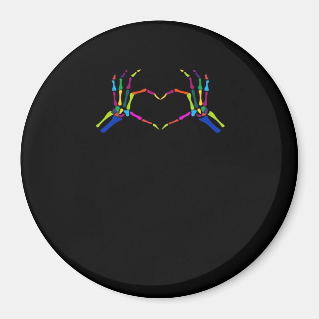 Imã Símbolo de esqueleto bonito Clássico do Dia das Br (Frente)