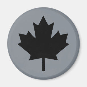 Imã Símbolo de Folha de Caracteres Pretos Canadenses