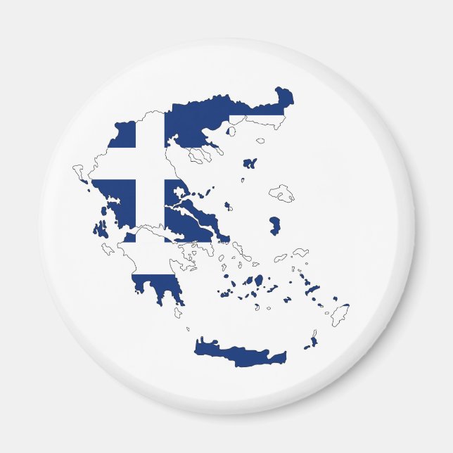 Imã símbolo de forma do mapa de bandeira do país de gr (Frente)