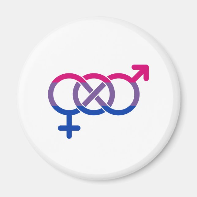 Imã Símbolo de Gênero da Bissexualidade (Frente)