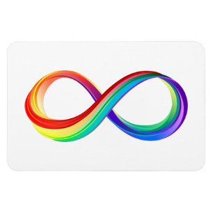 Ímã Símbolo de Infinidade Arco-Íris em Camadas