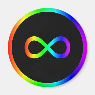 Imã Símbolo de Infinito Arco-íris