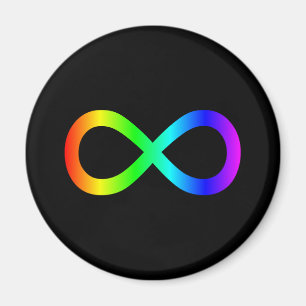 Imã Símbolo de Infinito Arco-íris