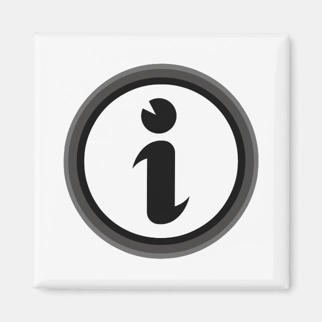Imã Símbolo de informações (Frente)
