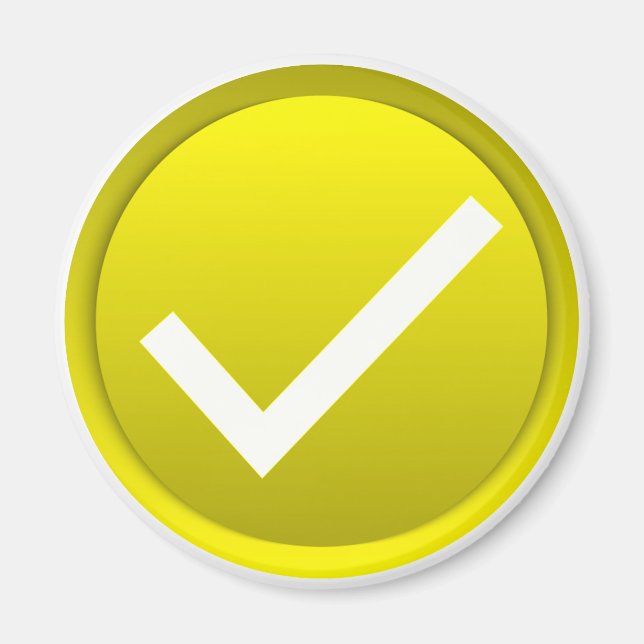 Imã Símbolo de marca de verificação Dourada (Frente)