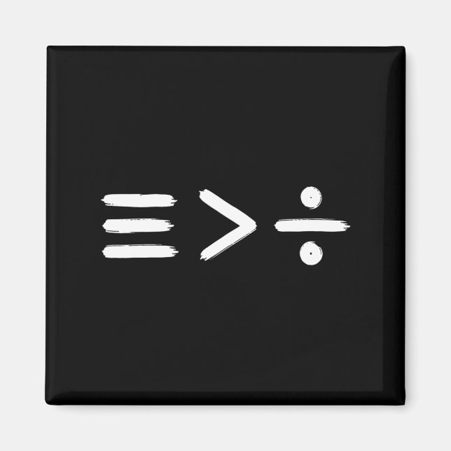 Imã Símbolo de matemática de igualdade > Divisão St (Frente)