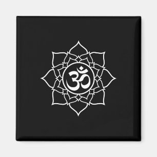 Imã Símbolo de Ohm Om Lotus Yoga Iniciantes Meditação