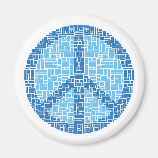 Imã Símbolo de paz (azul)