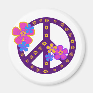 Imã Símbolo de paz das flores