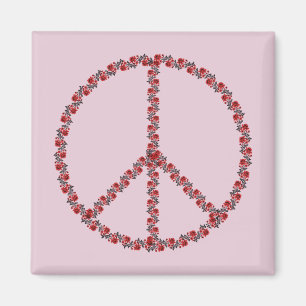 Imã Símbolo de Paz de Rosas