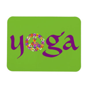 Ímã Símbolo de Paz de Yoga Floral