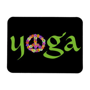 Ímã Símbolo de Paz de Yoga Floral
