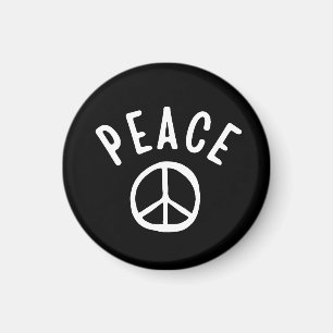 Imã Símbolo de Paz Gráfico Minimalista