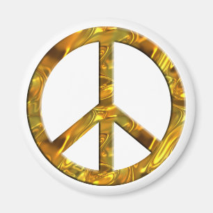 Imã Símbolo de PAZ - OURO
