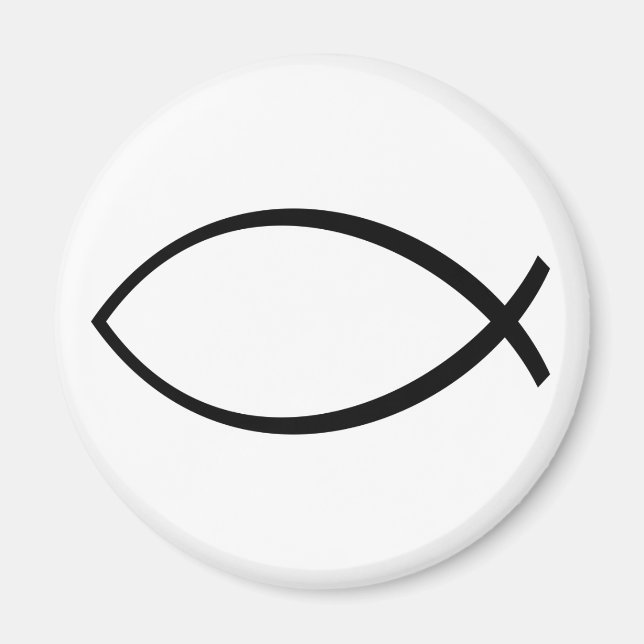 Imã Símbolo de Peixe Cristão (Ichthys) (Frente)