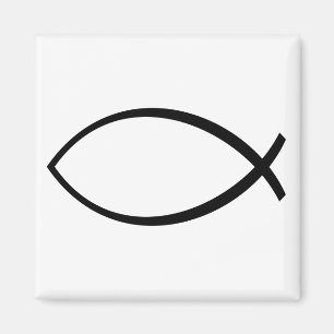 Imã Símbolo de Peixe Cristão (Ichthys)