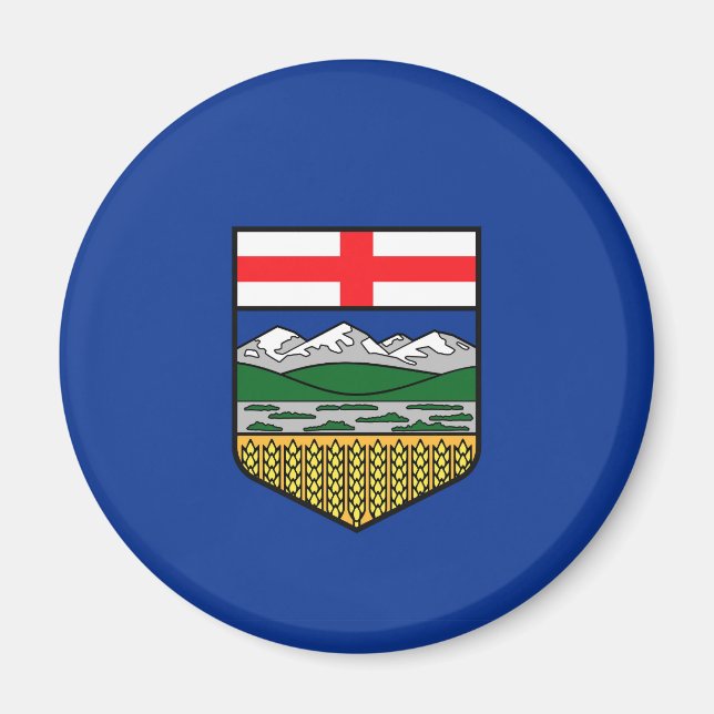 Imã Símbolo de província de Alberta Flag Canada (Frente)