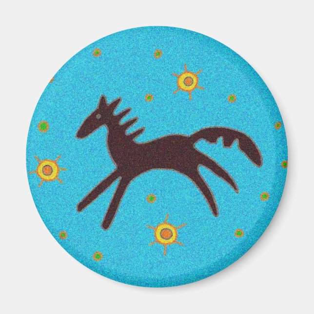 Imã Símbolo de Pysanka: Cavalo (Frente)