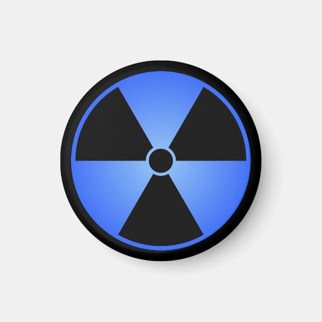 Imã Símbolo de radiação azul (Frente)