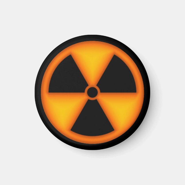 Imã Símbolo de Radiação Laranja (Frente)