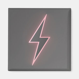 Imã Símbolo de raio rosa brilhante