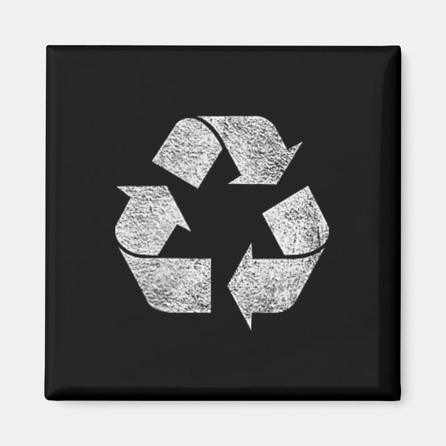 Imã Símbolo de reciclagem Logotipo Terrestre Dia Verde (Frente)