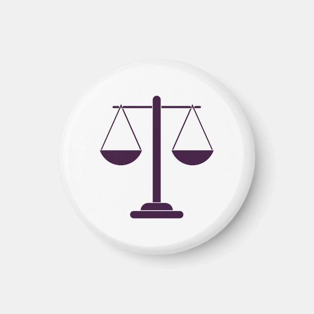 Imã Símbolo de Serviços Jurídicos Escalas da Justiça (Frente)