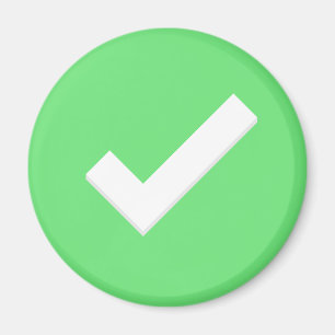 Imã Símbolo de Verificação Verde Escrever