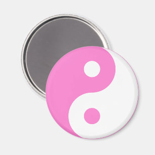 Imã Símbolo de Yin Yang Rosa