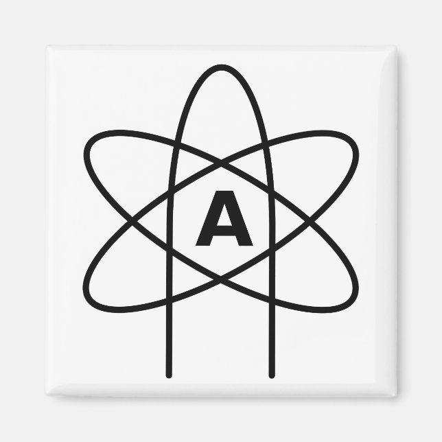 Imã Símbolo do ateísmo (Atom Emblem) (Frente)