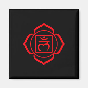 Imã Símbolo do Chakra Raiz Vermelho Muladhara Iogue Yo