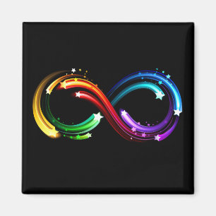 Imã Símbolo do infinito de cometas arco-íris